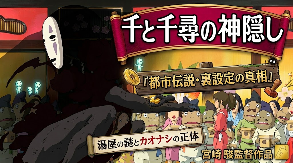 千と千尋の神隠しの都市伝説・元ネタまとめ