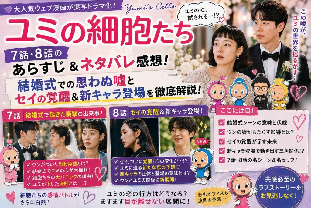 【ユミの細胞たち】7話・8話のあらすじ＆ネタバレ感想！結婚式での思わぬ嘘とセイの覚醒＆新キャラ登場