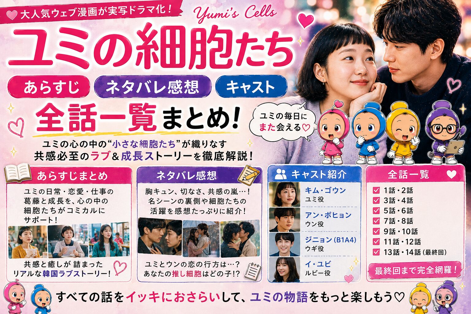 【ユミの細胞たち】あらすじ・ネタバレ感想・キャスト全話一覧まとめ