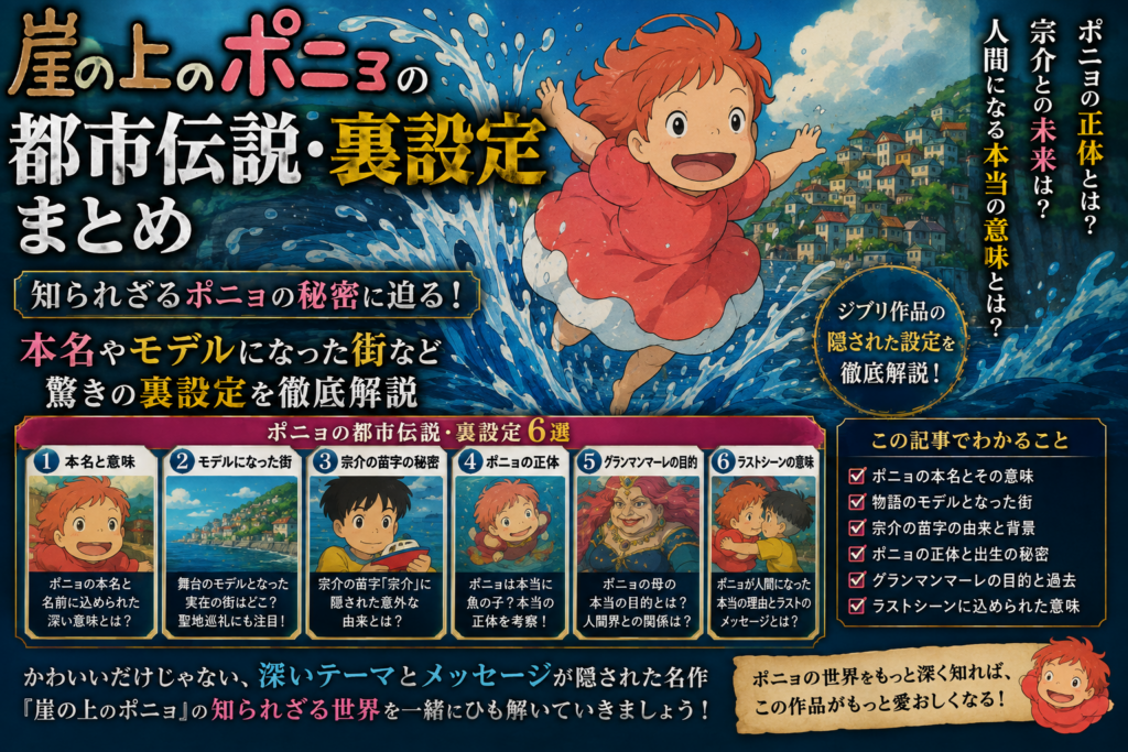 崖の上のポニョの都市伝説・裏設定まとめ｜本名やモデルになった街を徹底解説