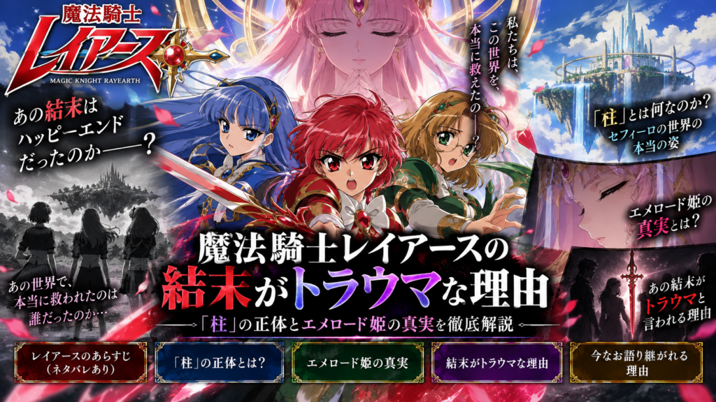 魔法騎士レイアースの結末がトラウマな理由｜「柱」の正体とエメロード姫の真実